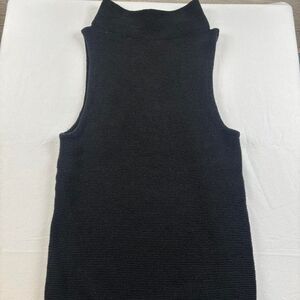 Free People Black Ribbed Turtleneck Sweater Dress XS Bodycon Long Sleeve